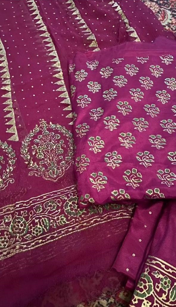 Handcrafted block printed fabric